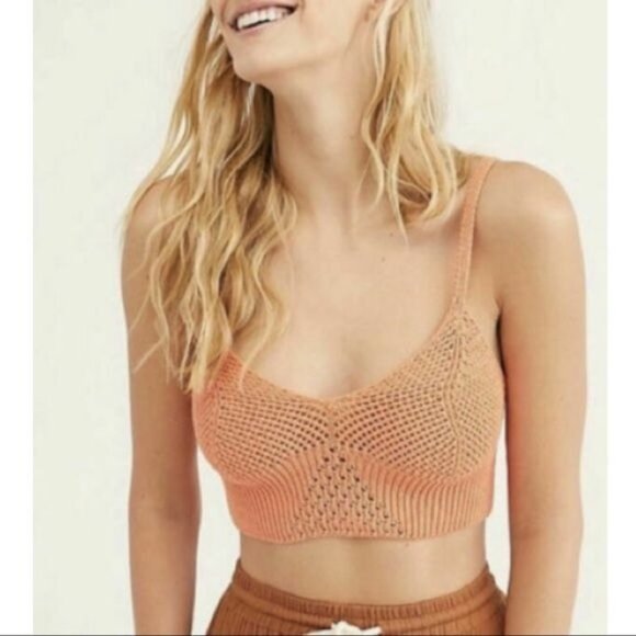 Free People You Wanna Brami Crochet Knit Crop Top - Picture 1 of 6